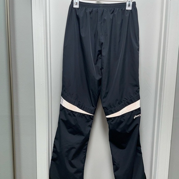 Asics Track Pants/Joggers Ankle Zippers with Reflective logo/ Back Runner Pants - Picture 3 of 6